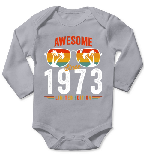 Awesome Since 1973 Birthday Retro Vintage 49 50 Ye Long Sleeve Baby One-Piece