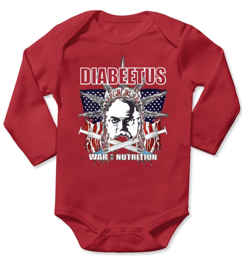 DIABEETUS  WAR WITH NUTRITION Long Sleeve Baby One-Piece