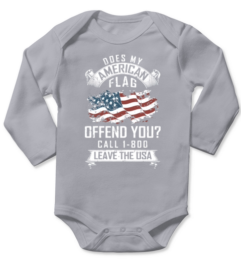 does my american flag offend you? Long Sleeve Baby One-Piece