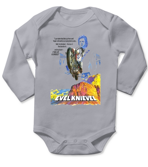 EVEL KNIEVEL 1971 Long Sleeve Baby One-Piece
