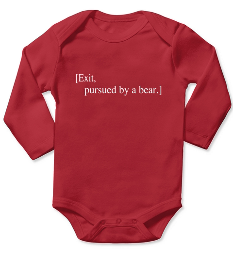 Exit pursued by a bear Long Sleeve Baby One-Piece