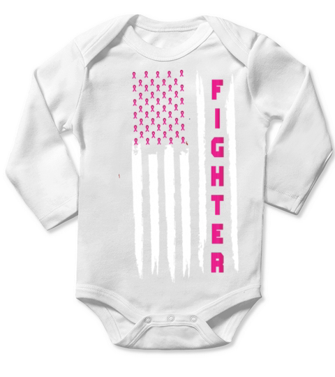 FIGHTER BREAST CANCER Long Sleeve Baby One-Piece