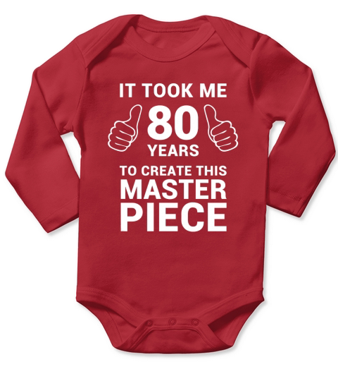 Funny 80 Years Old Joke Long Sleeve Baby One-Piece