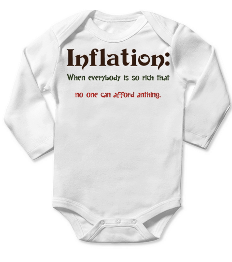 Funny Inflation Definition Funny Inflation Gift Long Sleeve Baby One-Piece