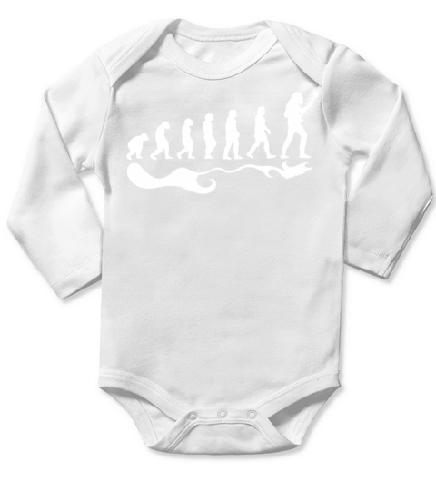 Guitar player evolution Long Sleeve Baby One-Piece