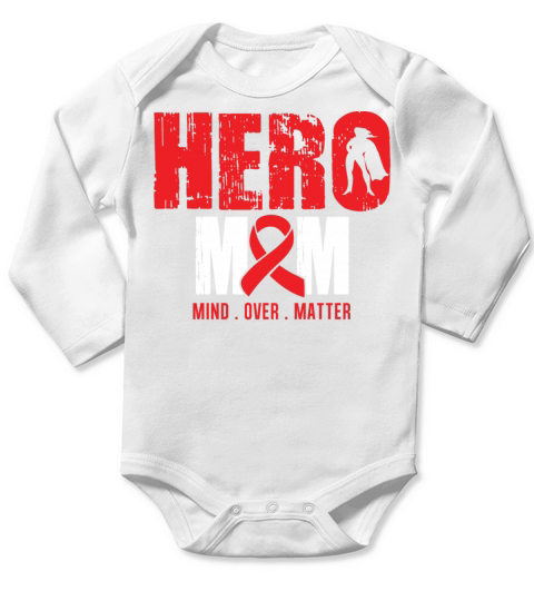 Hero Mom-Sickle Cell Anemia Awareness Ribbon Shirt Long Sleeve Baby One-Piece