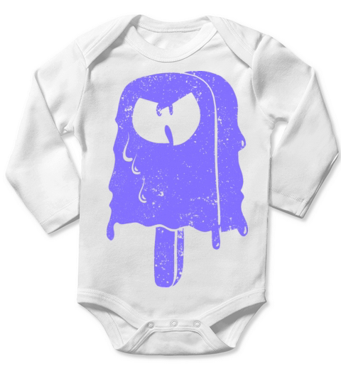 icecream wutang neon purple Long Sleeve Baby One-Piece