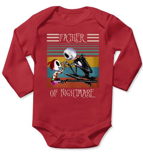 Jack Skellington Father of nightmare vintage shirt Long Sleeve Baby One-Piece