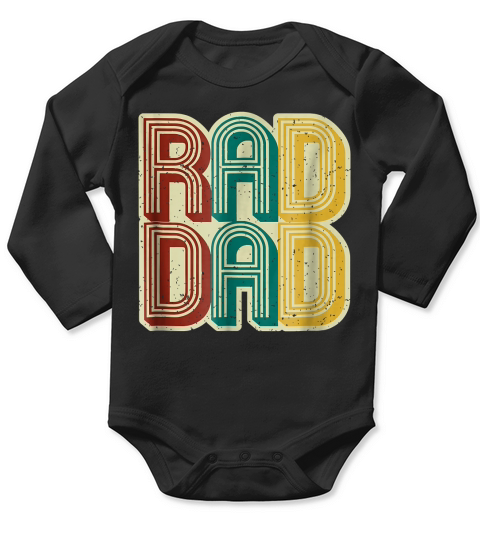 Mens Rad Dad Shirt Vintage Retro Fathers Day Gift - Coffee Mug (colored) Long Sleeve Baby One-Piece