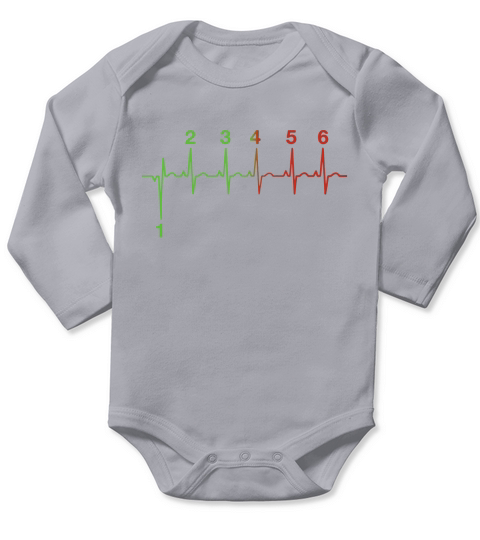 motorcycle-gear-shift-heartbeat Long Sleeve Baby One-Piece