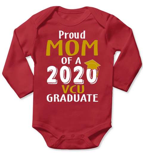 Proud Mom Of A 2020 Vcu Virginia Commonwealth University Graduate Long Sleeve Baby One-Piece