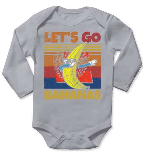 Retro Lets Bananas Funny Dab Banana Long Sleeve Baby One-Piece