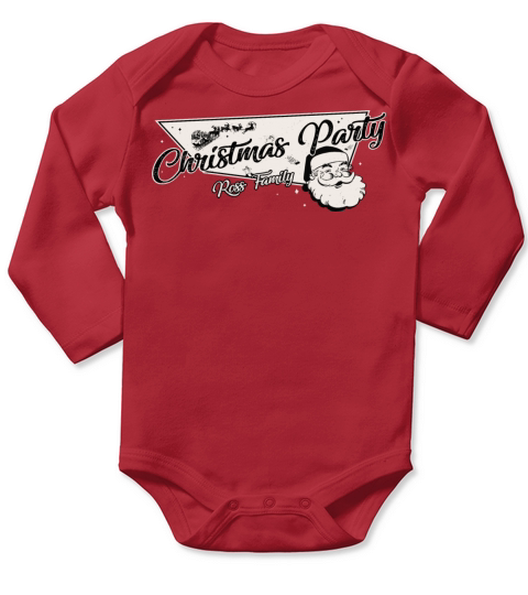 Ross Family Ready for Christmas Party Thanksgiving Long Sleeve Baby One-Piece