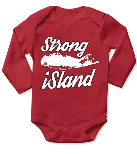 Strong Island New York Long Sleeve Baby One-Piece