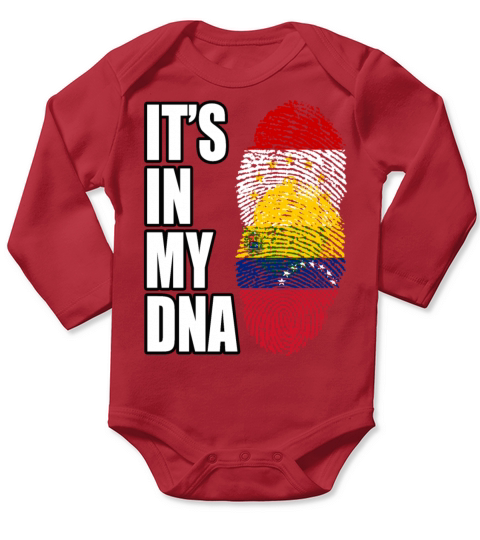 Tajikistani And Venezuelan Vintage Heritage DNA Fl Long Sleeve Baby One-Piece