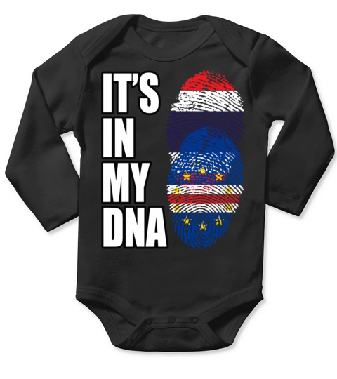 Thai And Cabo Verdean Vintage Heritage DNA Flag Long Sleeve Baby One-Piece