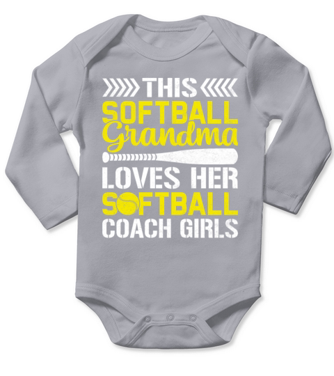 This Softball Grandma Loves Her Softball Coach Long Sleeve Baby One-Piece