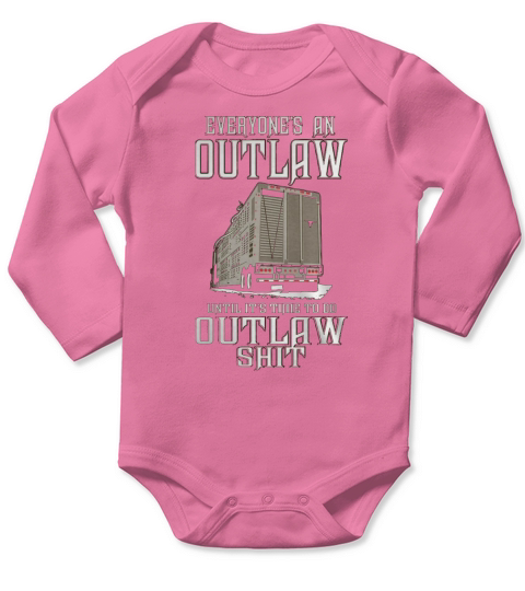 TRUCK DRIVER OUTLAW BULL HAULER Tshirts Long Sleeve Baby One-Piece