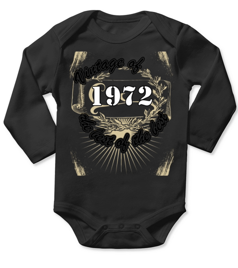 Vintage 1972 Birthday Saying Retro 50 Years Long Sleeve Baby One-Piece