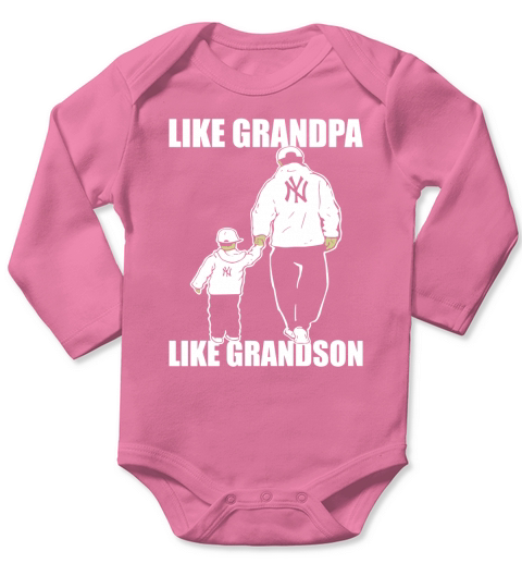Yankees Like Grandpa Like Grandson tshirt Long Sleeve Baby One-Piece