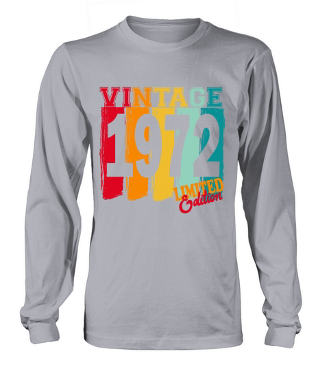 1972 Vintage Vintage Retro Birthday Gift Long sleeved Unisex