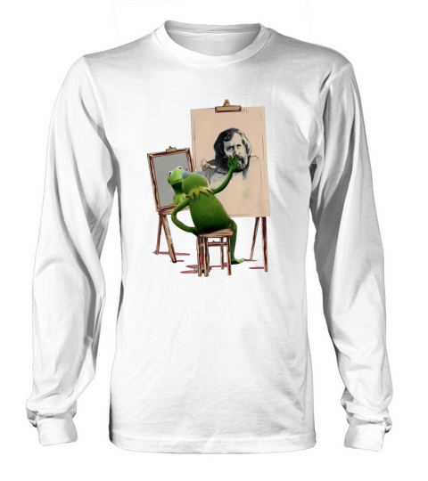 Kermit The frog painting Jim Henson shirt Long sleeved Unisex