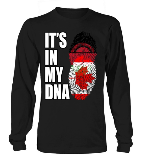 Malawian And Canadian Mix Heritage DNA Flag Long sleeved Unisex
