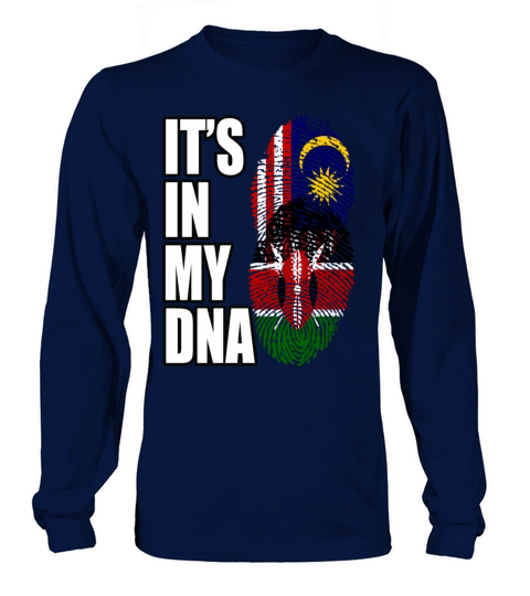 Malaysian And Kenyan Mix Heritage DNA Flag Long sleeved Unisex