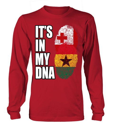 Tongan And Ghanaian Mix Heritage DNA Flag Long sleeved Unisex