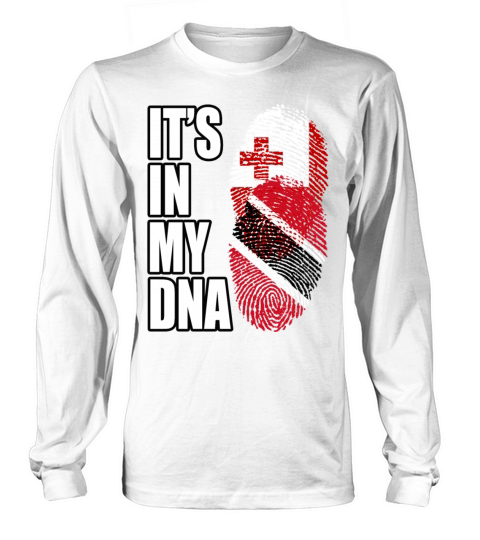 Tongan And Trinidad Tobago Mix Heritage DNA Flag Long sleeved Unisex