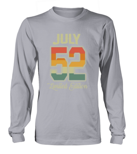 Vintage 70th Birthday July 1952 Sports Gift Long sleeved Unisex