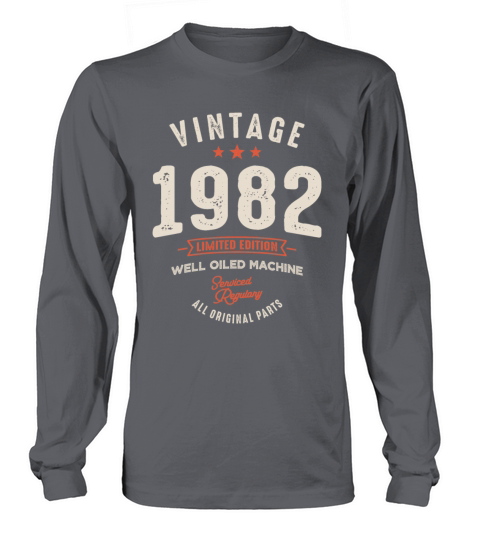 Vintage Born in 1982 - 40th Birthday Retro Long sleeved Unisex