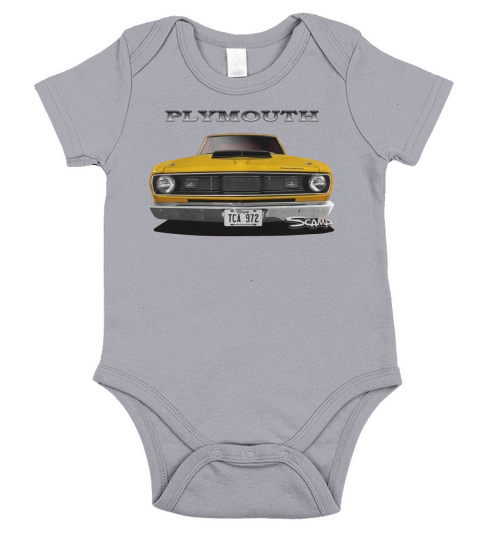 1970s Plymouth Scamp Front Yellow Short Sleeve Baby One-Piece