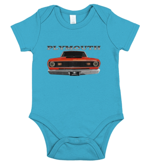 1972 Plymouth Duster Front Orange Short Sleeve Baby One-Piece