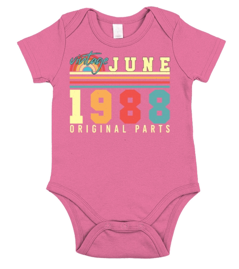 1988 Original In June Short Sleeve Baby One-Piece
