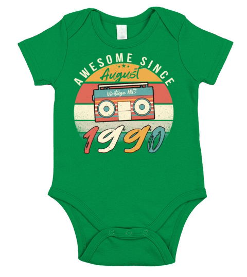 1990 Year Of Construction In August Short Sleeve Baby One-Piece