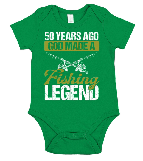 50 Year Old Fishing Legend Fisherman 50th Birthday Short Sleeve Baby One-Piece