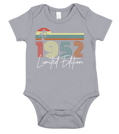 70 Years 1952 Vintage Limited Edition Short Sleeve Baby One-Piece