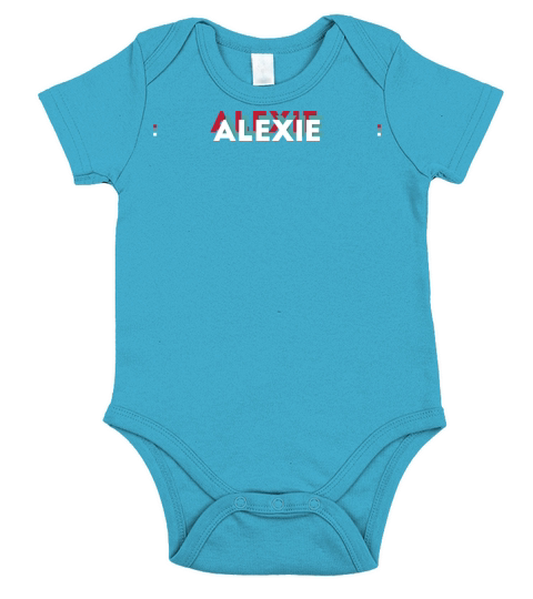 Alexie Name - Funny Name Alexie 80s theme Short Sleeve Baby One-Piece