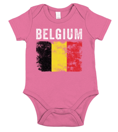 Belgium Flag Distressed - Belgian Flag Short Sleeve Baby One-Piece