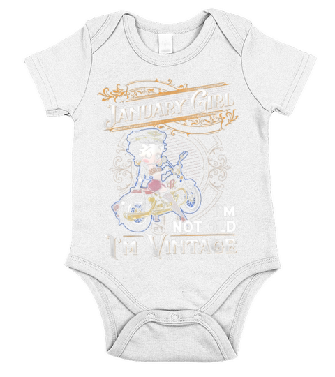 Betty Boop January Girl I’m Not Old I’m Vintage shirt Short Sleeve Baby One-Piece