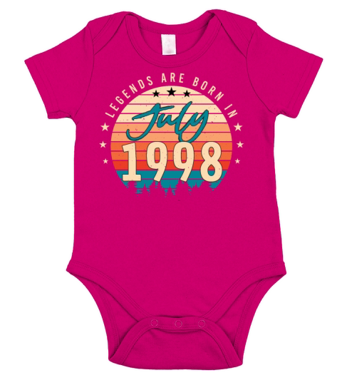 Birth Month July 1998 Short Sleeve Baby One-Piece