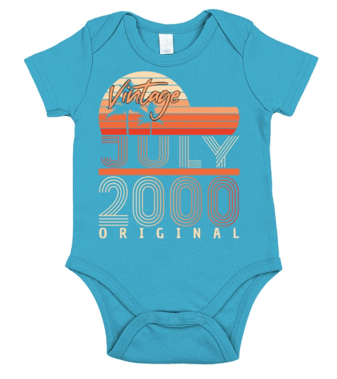 Birth Month July 2000 Short Sleeve Baby One-Piece
