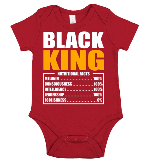 Black King Nutritional Facts Juneteenth Black Hist Short Sleeve Baby One-Piece