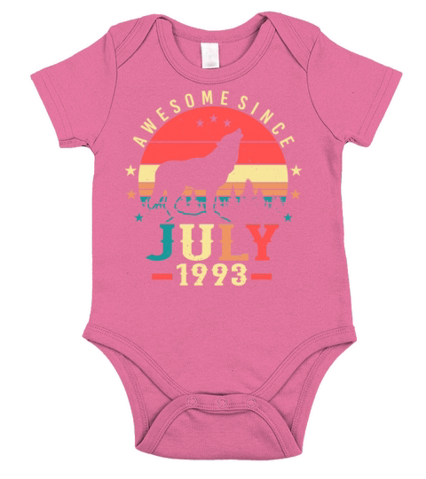 Born In July 1993 Short Sleeve Baby One-Piece