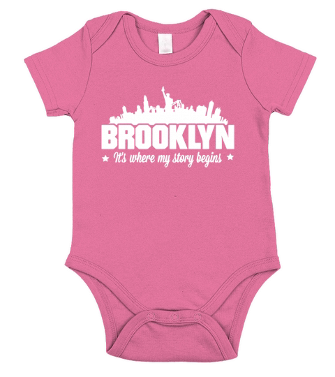 Brooklyn it is where my story begin Short Sleeve Baby One-Piece
