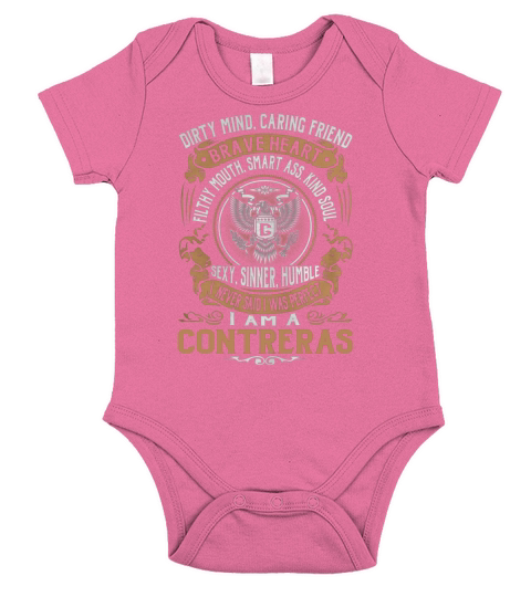 CONTRERAS Last Name, Surname Tshirt Short Sleeve Baby One-Piece