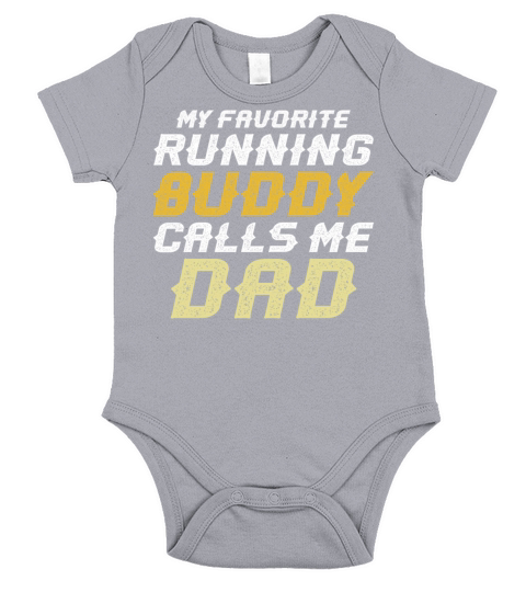 Dad Running Buddy T Shirt Short Sleeve Baby One-Piece