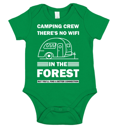 Funny Camping Crew Family Outdoor Vacation Short Sleeve Baby One-Piece