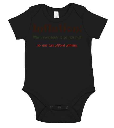 Funny Inflation Definition Funny Inflation Gift Short Sleeve Baby One-Piece